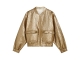 Josh V KELSEY oversized metallic bomber jacket 628 bronze gold
