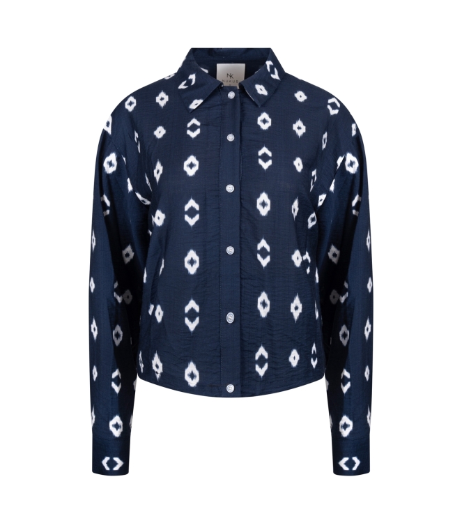 NUKUS Newport Blouse 70 navy