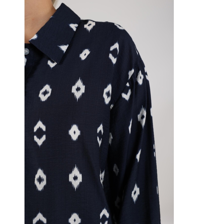 NUKUS Newport Blouse 70 navy