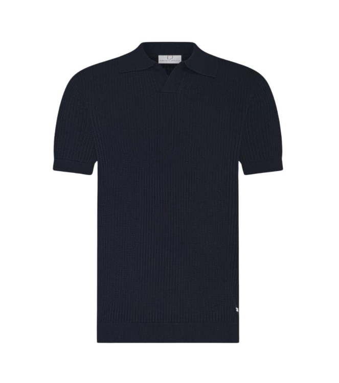 Born with Appetite Richard Knitted Polo Ss Halfzip 4001 Navy