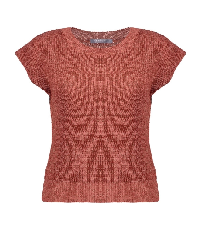 Geisha Pullover lurex sleeveless 743 Brique