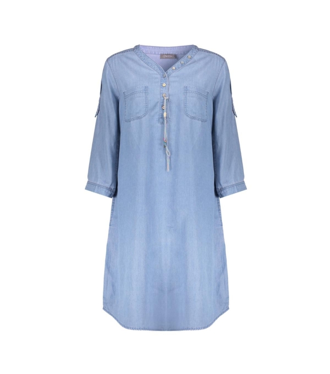 Geisha Dress lyocell ropes 830 Bleached denim