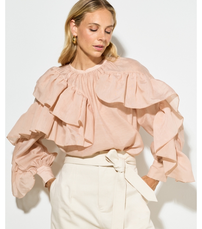 Josh V BODINA regular fit blouse 813 dusty pink