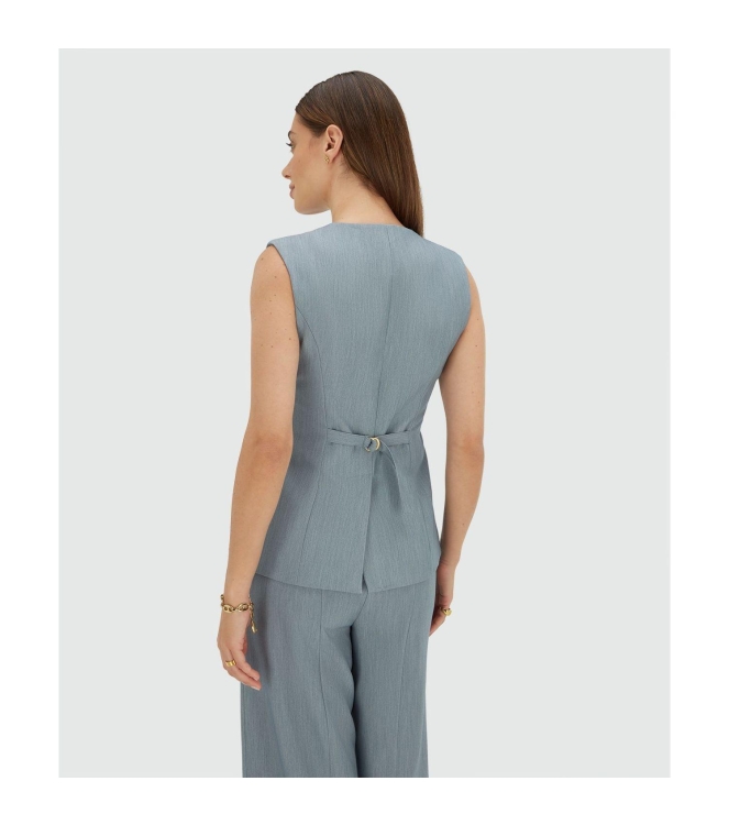 Josh V REIGN fitted gilet 625 sky blue melange