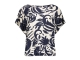 Geisha Top flower bi-color 675 Navy