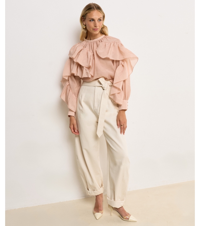 Josh V KIAN high-waisted balloon fit trousers 295 ecru