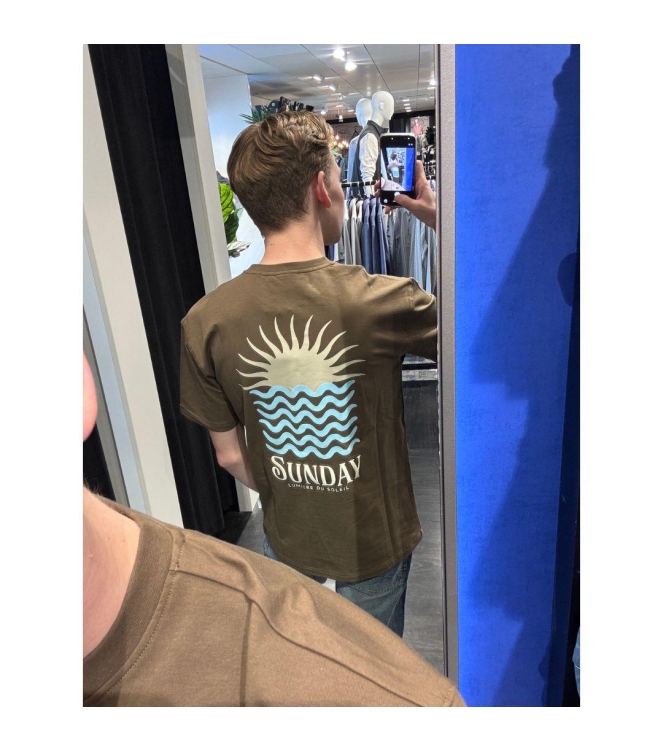 Supply en Co Ezra T-shirt With Backprint 2002 Tabacco