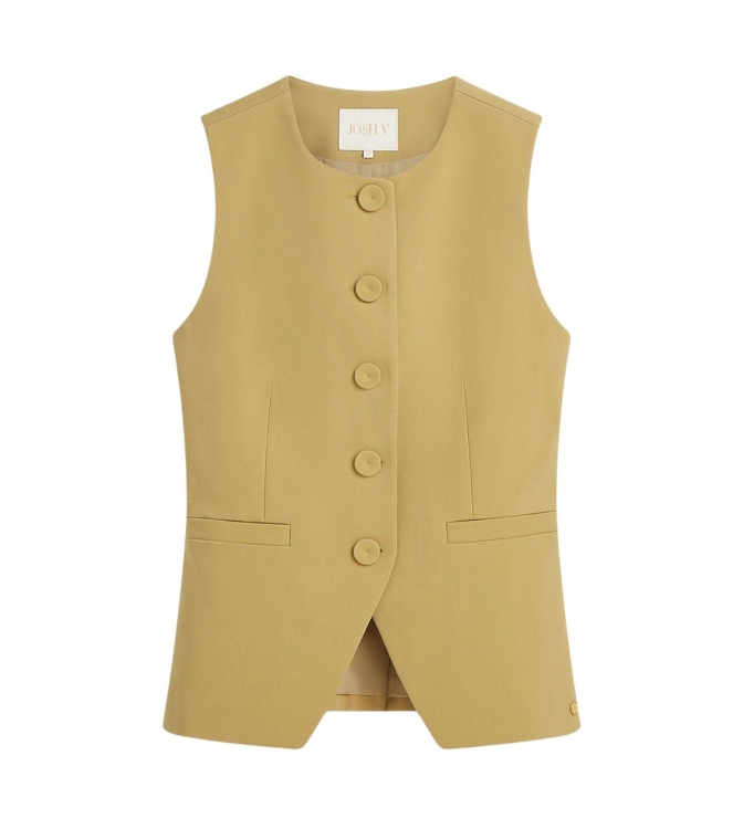 Josh V KIRO fitted waistcoat 623 mustard yellow