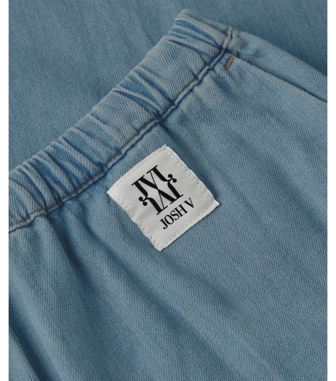 Josh V SERA wide leg trousers in denim look 948 mid blue denim