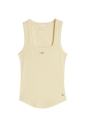 Josh V DIEDA slim fit top with logo 613 butter yellow