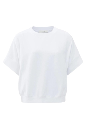 Yaya Ribbed jersey top 00000 Pure white