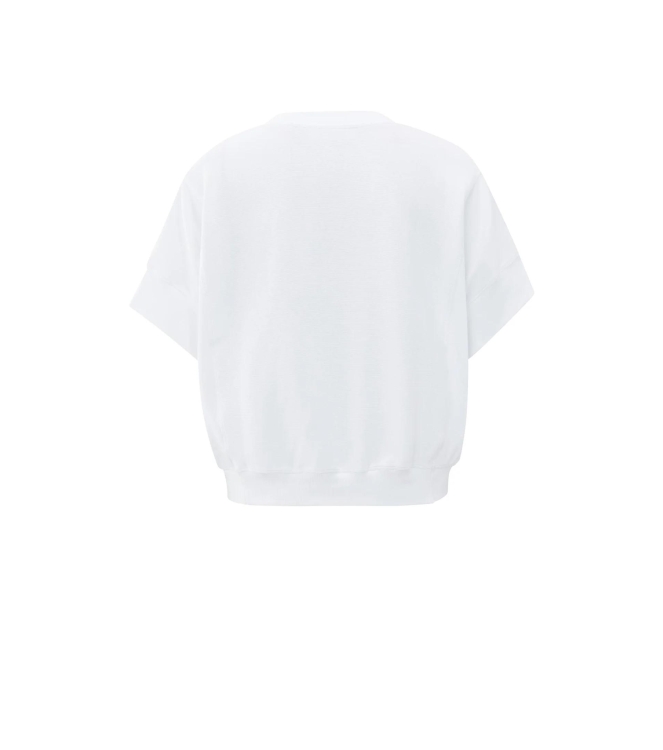 Yaya Ribbed jersey top 00000 Pure white