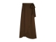 Josh V YAMICIA wrap maxi skirt in satin look 987 brown