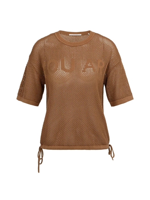 Yaya Trui met korte mouw en structu foxtrot brown