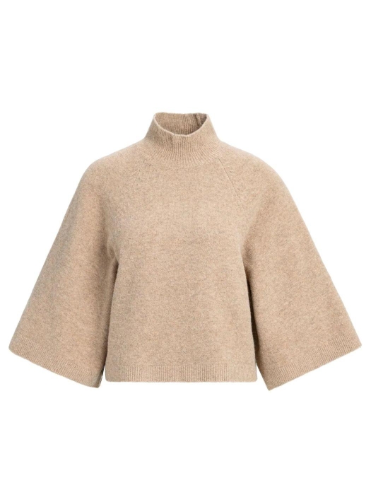 Yaya Gedreide trui 990912 Dark beige mel