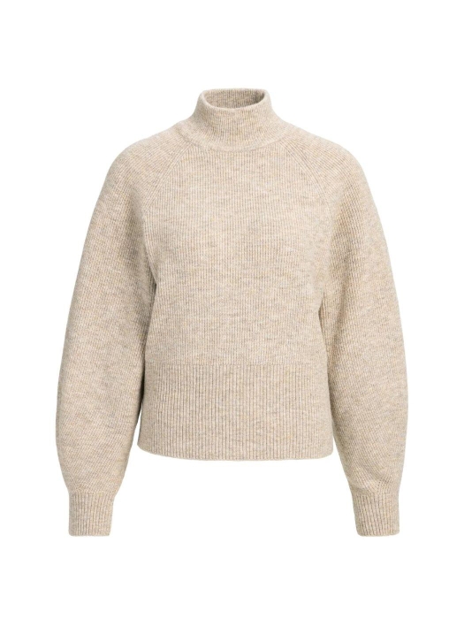 Yaya Gebreide trui vleermuismouw 990902 Light beige mel